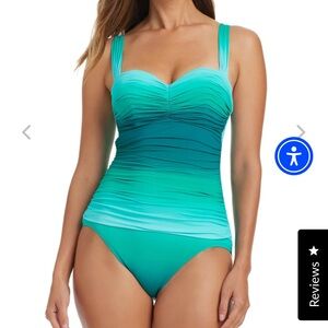 Bleu Rod Beattie Beat the Heat Ruched One Piece Swimsuit Size 6